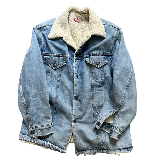 Vintage Worn To Perfection Levi’s Denim Sherpa Jacket 44 XL