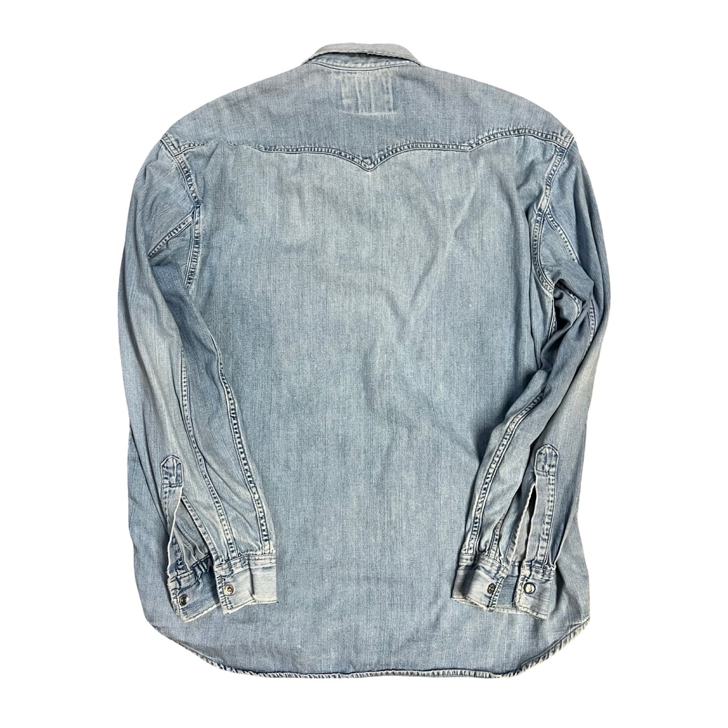Vintage 1992 Levi’s Pearl Snap Worn to Perfection Denim Shirt L