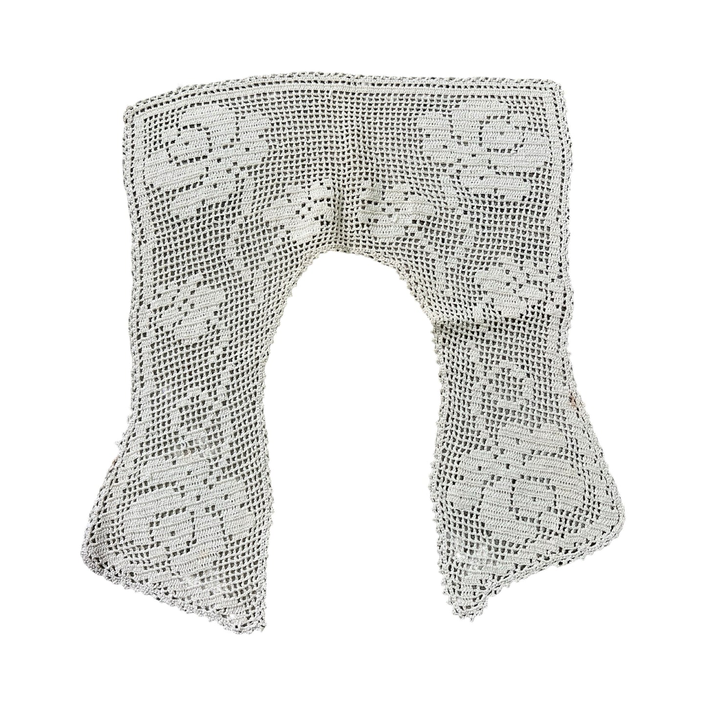 Antique Crochet Lace Collar w/ Roses