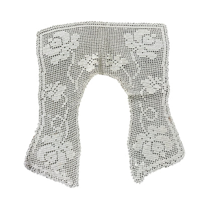 Antique Crochet Lace Collar w/ Roses