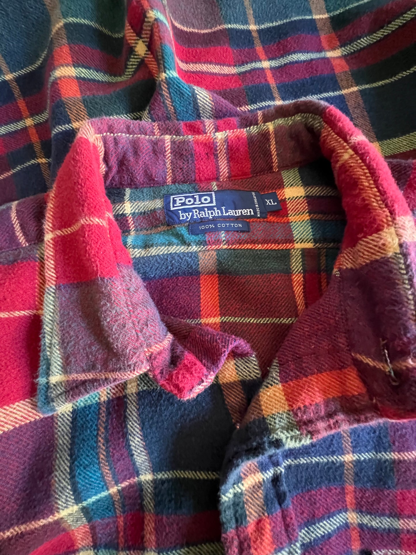 Vintage 90’s Oversized Classic Polo Ralph Lauren Flannel XL