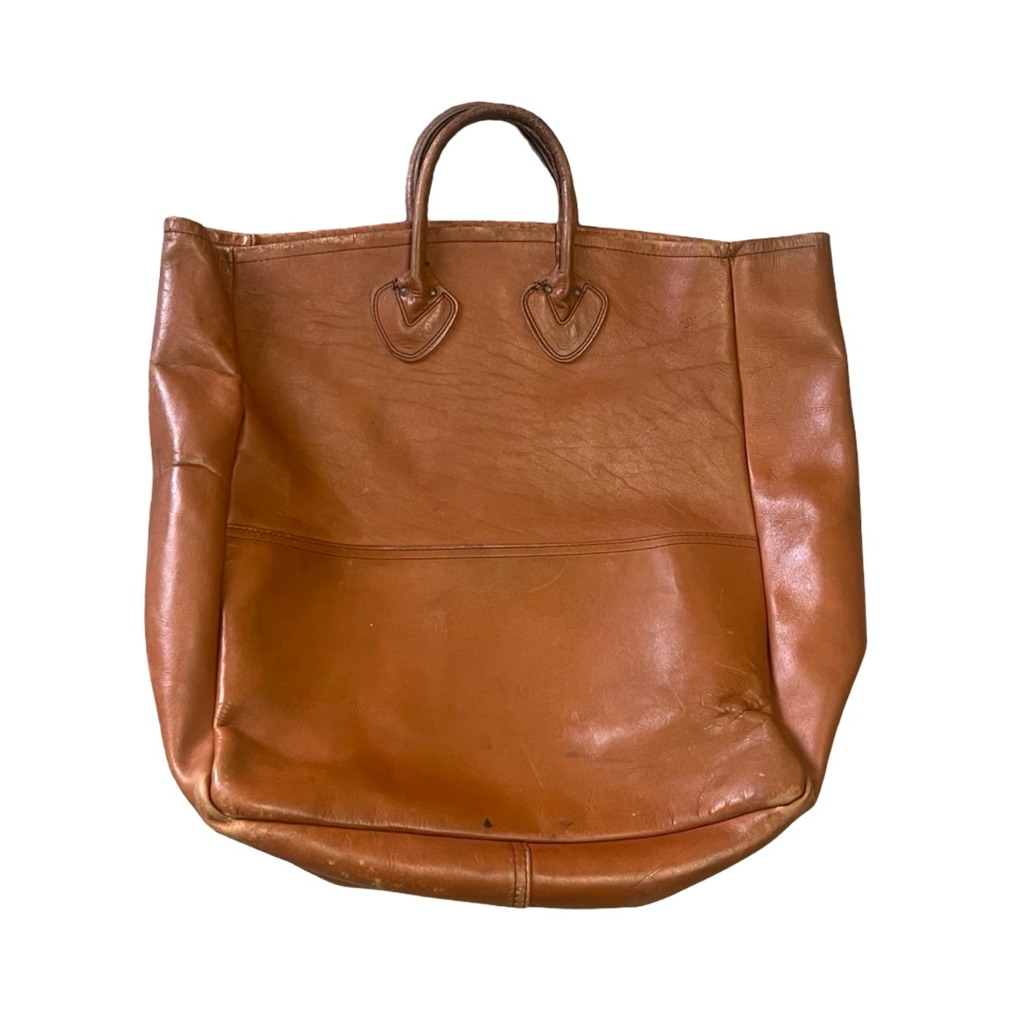 RARE Vintage LL Bean 1980’s Distressed Leather Tote XL