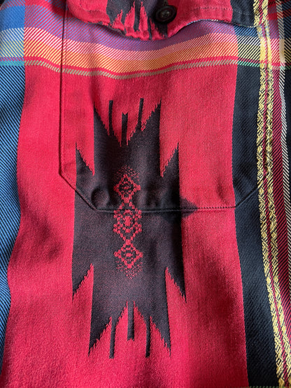 Vintage Polo Ralph Lauren Aztec Print Shirt XXL TG