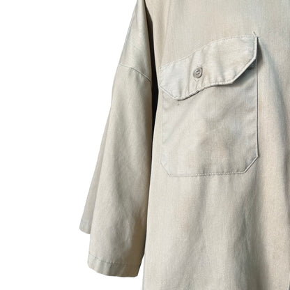 Vintage 1950’s Key Oversized Distressed Khaki Work Shirt 4XL