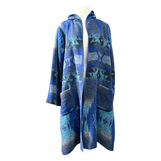 Tysa Aztec Camp Blanket Shawl Collar Oversized Wrap Jacket 2/3 L/XL Never Worn