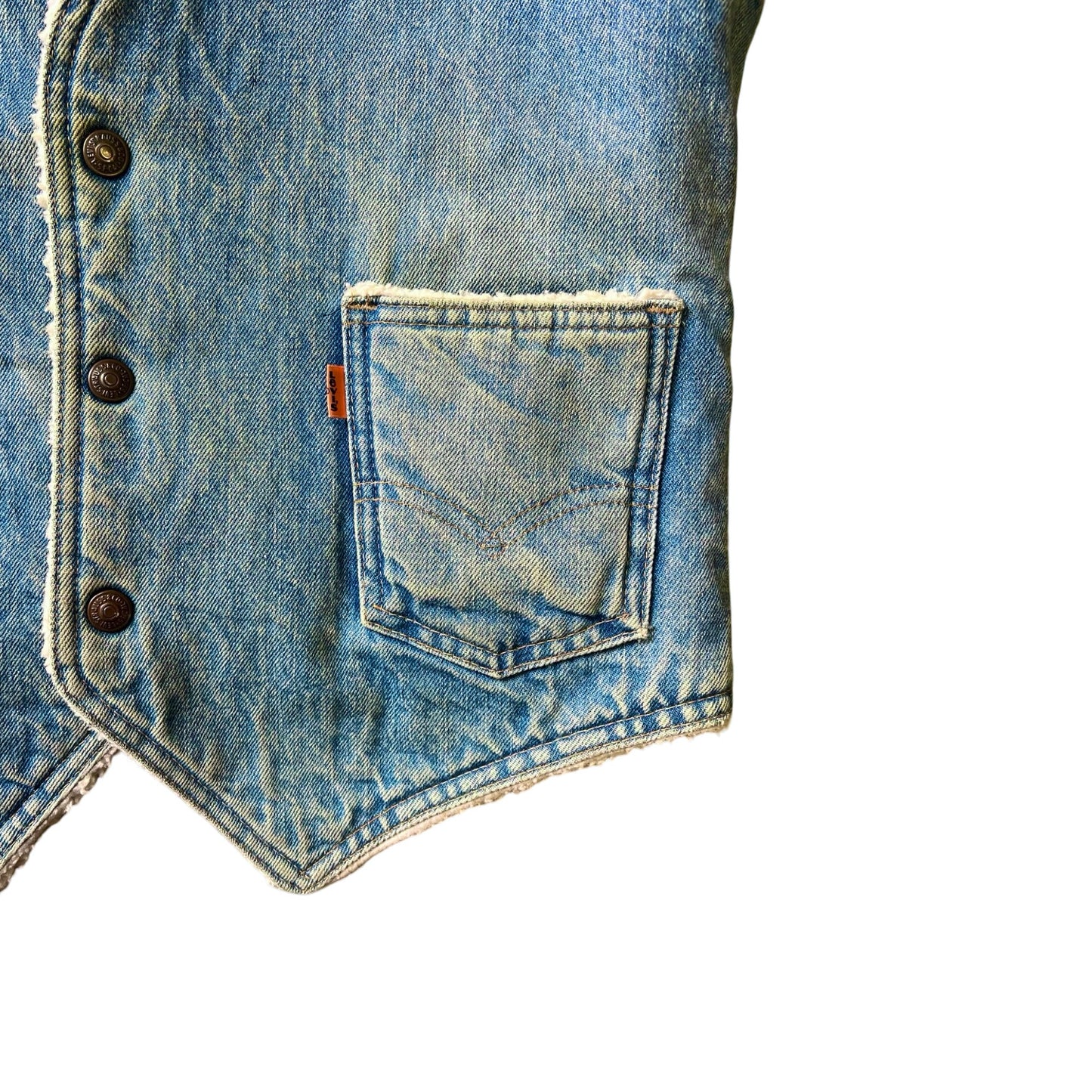 Vintage Levi’s Orange Tab Sherpa Lined Denim Vest