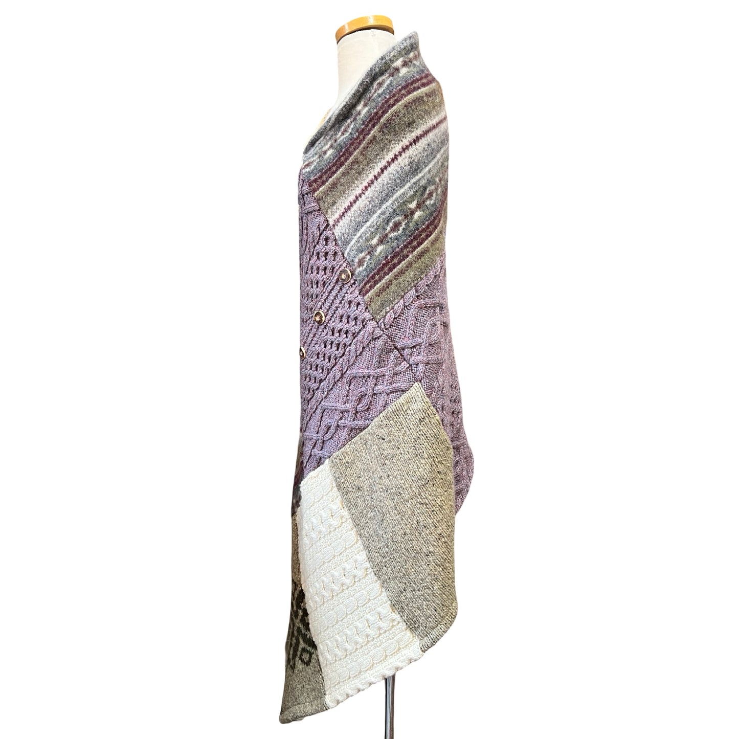 Honeybea One Of A Kind Patchwork Poncho O/S