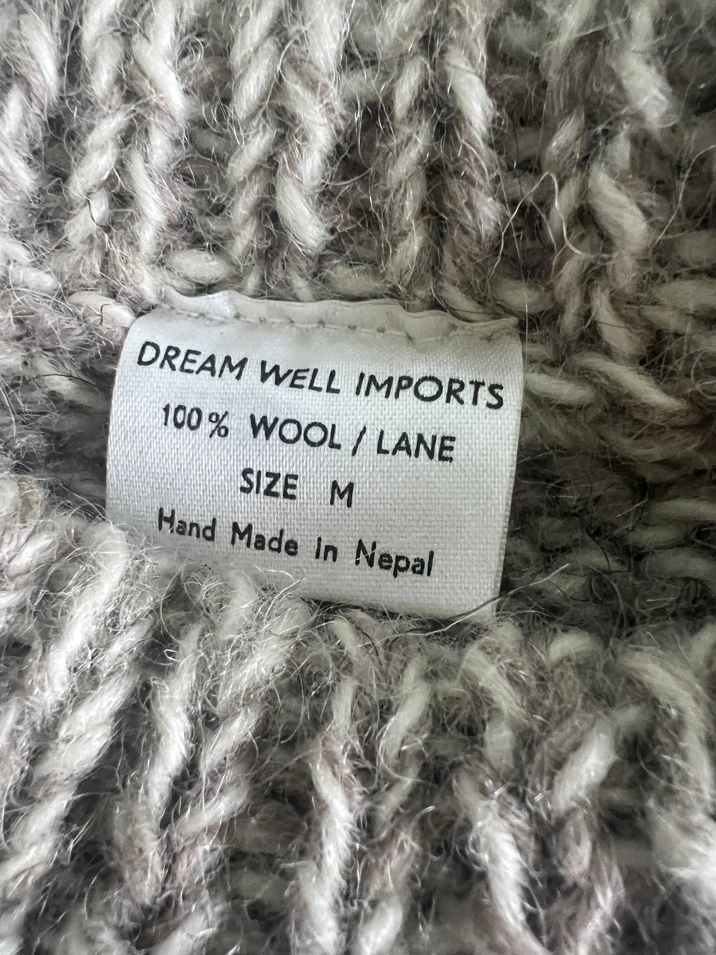 Rare Vintage 80’s Hand Knit Yin Yang Sweater Made In Nepal M