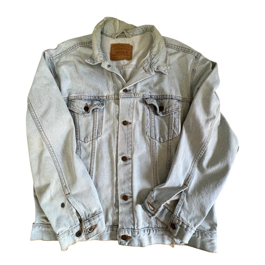 Vintage 90’s Distressed Oversized Faded Levi’s Jacket XL