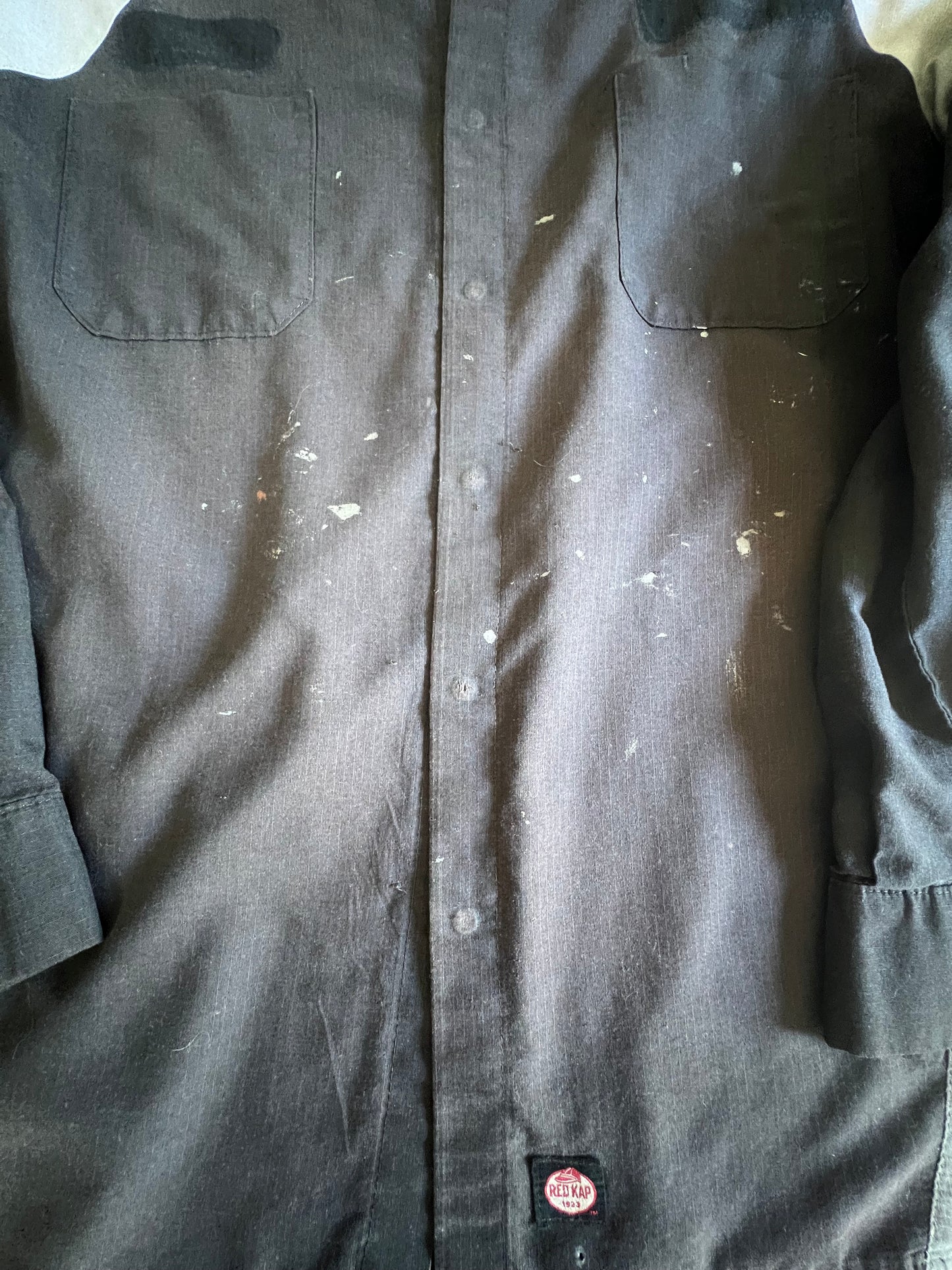 Vintage Distressed Red Kap Snap Front Work Shirt