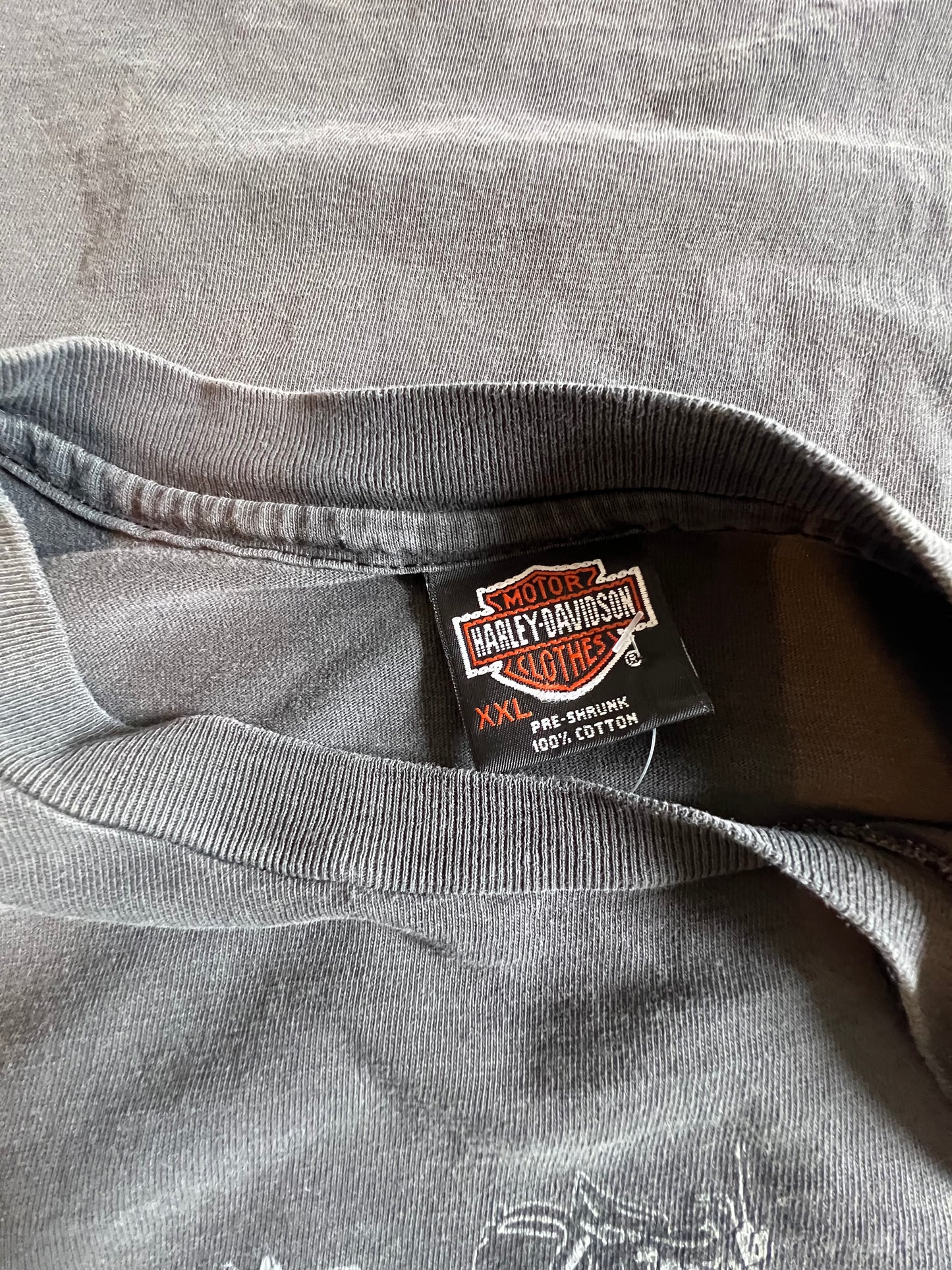 Vintage Distressed Harley 2x Sided Single Stitch Tee XXL