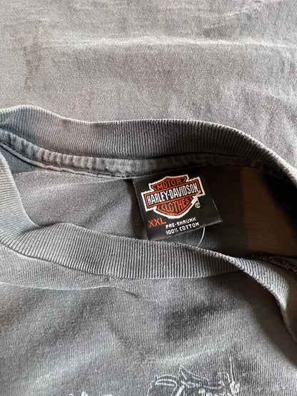 Vintage Distressed Harley 2x Sided Single Stitch Tee XXL