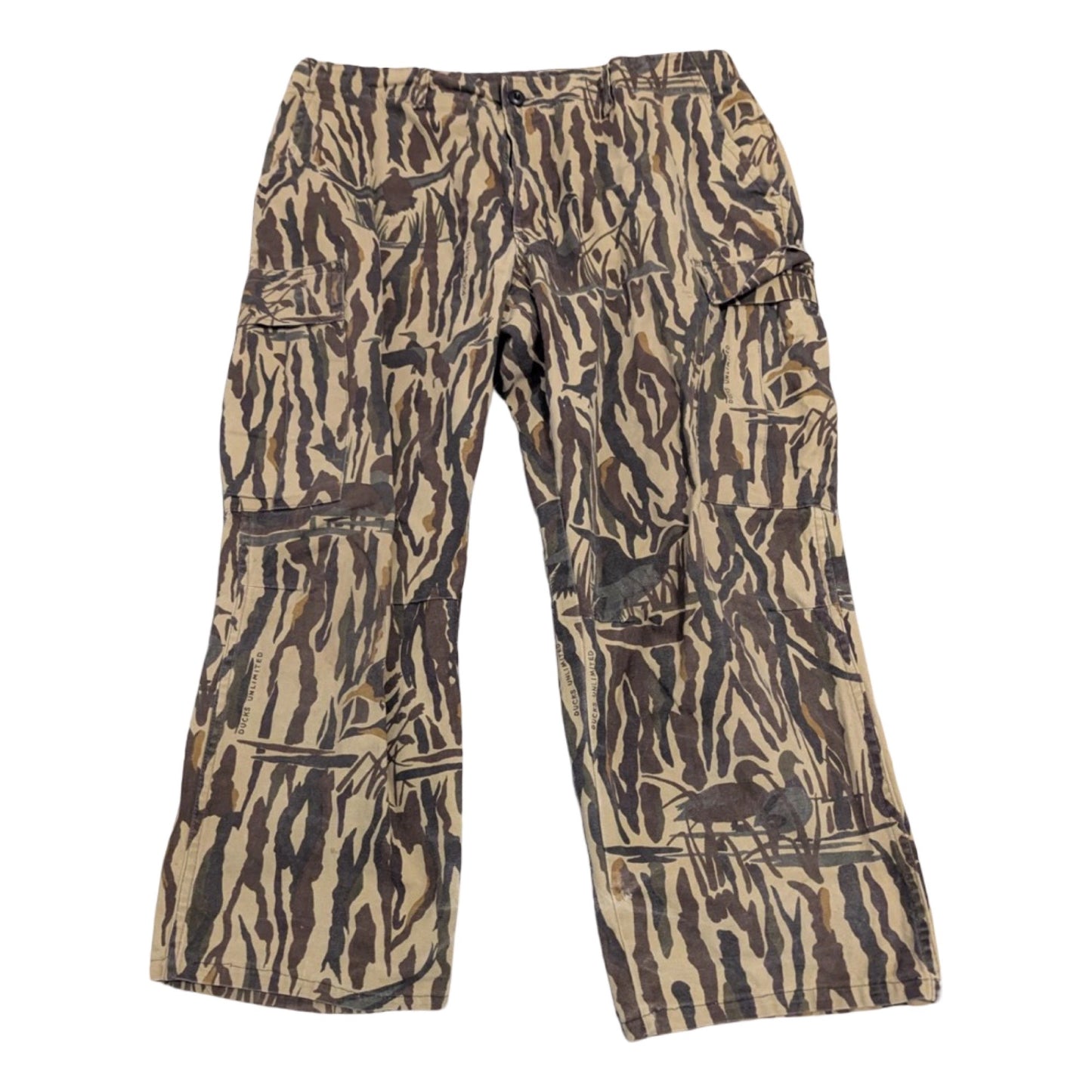 Vintage Rare 80’s Rattlers Brand Ducks Unlimited Distressed Cargo Pants XL