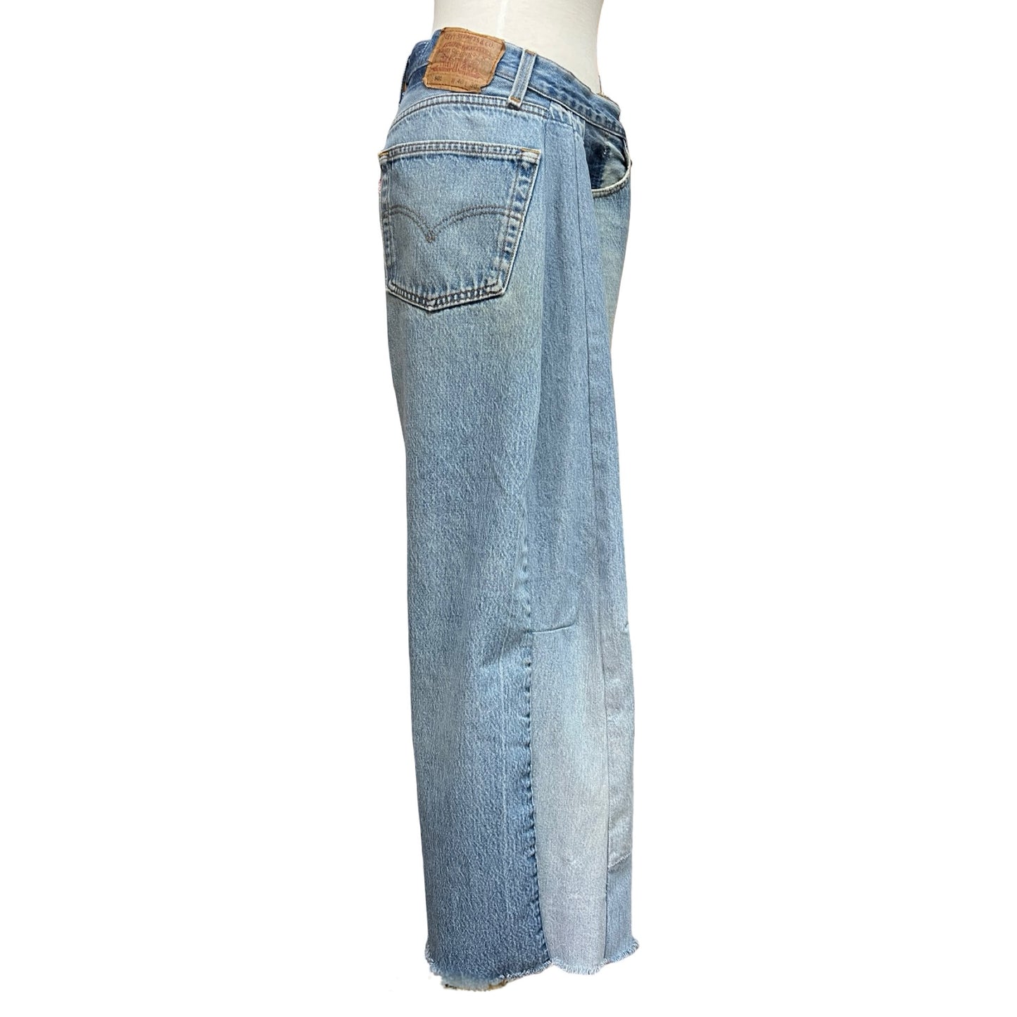 B-Sides Vintage Distressed Lasso Frayed Hem Jeans 32