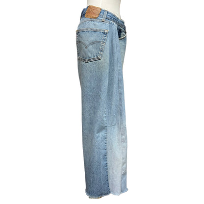 B-Sides Vintage Distressed Lasso Frayed Hem Jeans 32