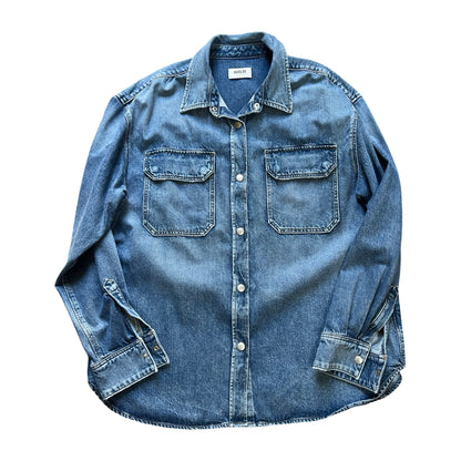 A Gold E Camryn Oversized Denim Shirt Jacket L Never Worn