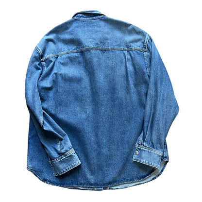 A Gold E Camryn Oversized Denim Shirt Jacket L Never Worn