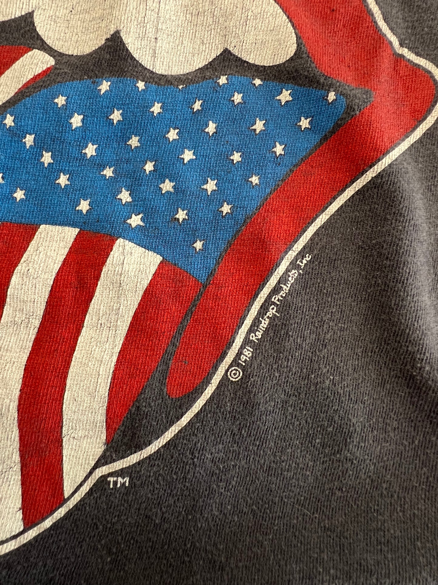 Vintage Rolling Stones 1981 North American Tour Single Stitch Original Authentic T-Shirt M