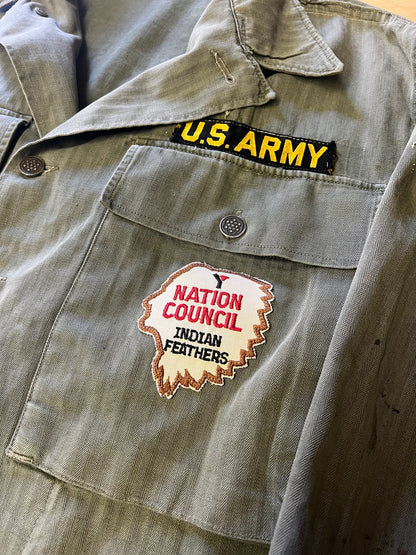 Vintage Patched Army Jacket