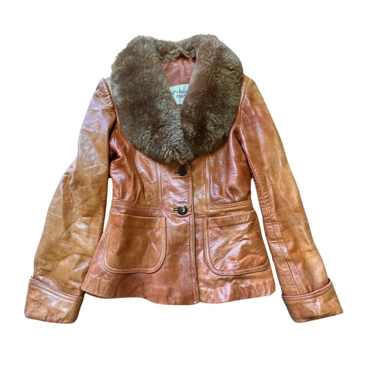 Vintage Sheep Mates Leather & Shearling Jacket