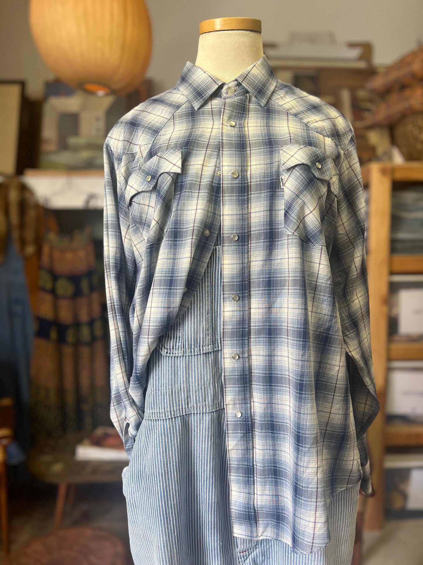 Vintage Levi’s Soft & Paper Thin Plaid Pearl Snap Shirt XL