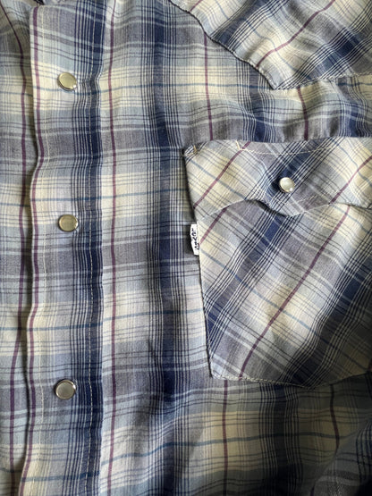 Vintage Levi’s Soft & Paper Thin Plaid Pearl Snap Shirt XL