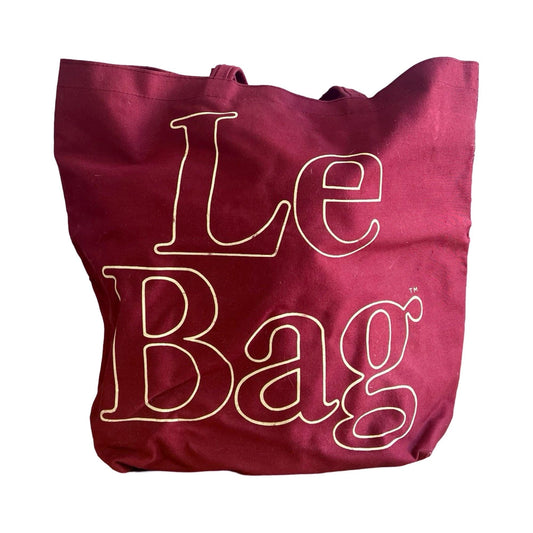 Vintage 80’s Iconic Le Bag Canvas Tote Burgundy
