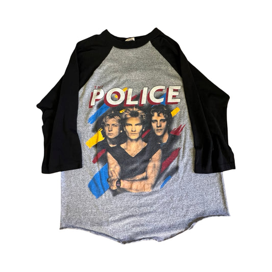 Vintage The Police 1983-1984 Synchronicity Original North America Tour Shirt Single Stitch Raglan T-Shirt