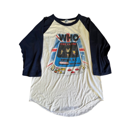 Vintage The Who & The Clash 1982 Buffalo, NY Single Stitch Raglan T-Shirt