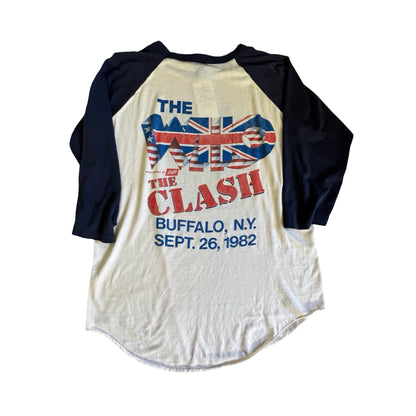 Vintage The Who & The Clash 1982 Buffalo, NY Single Stitch Raglan T-Shirt