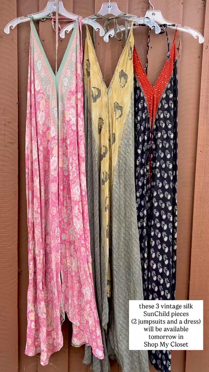 SunChild One Of A Kind Silk Jumpsuit O/S