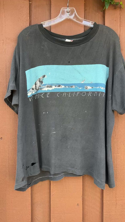 Extremely RARE Vintage 1980’s Worn to Perfection Thrashed Single Stitch Venice California Tee XL